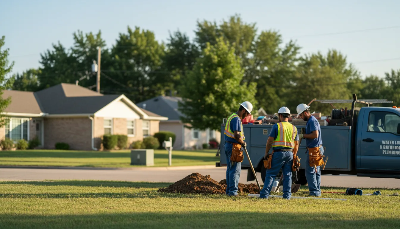 Residential water line and bathroom plumbing service in Fort Littleton, PA